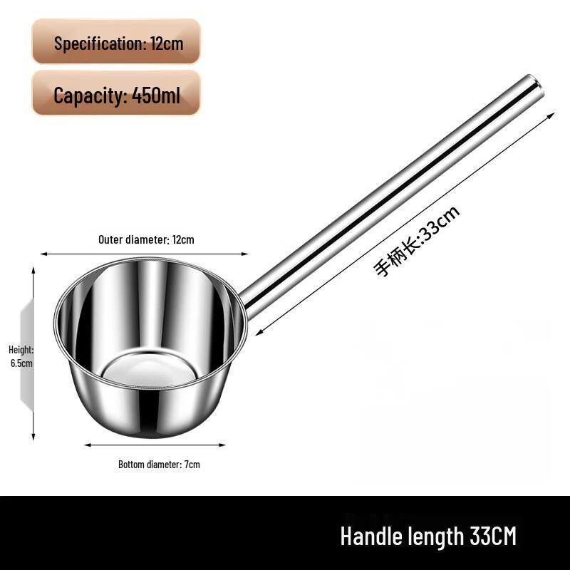 Long Handle Stainless Steel Water Scoop Set