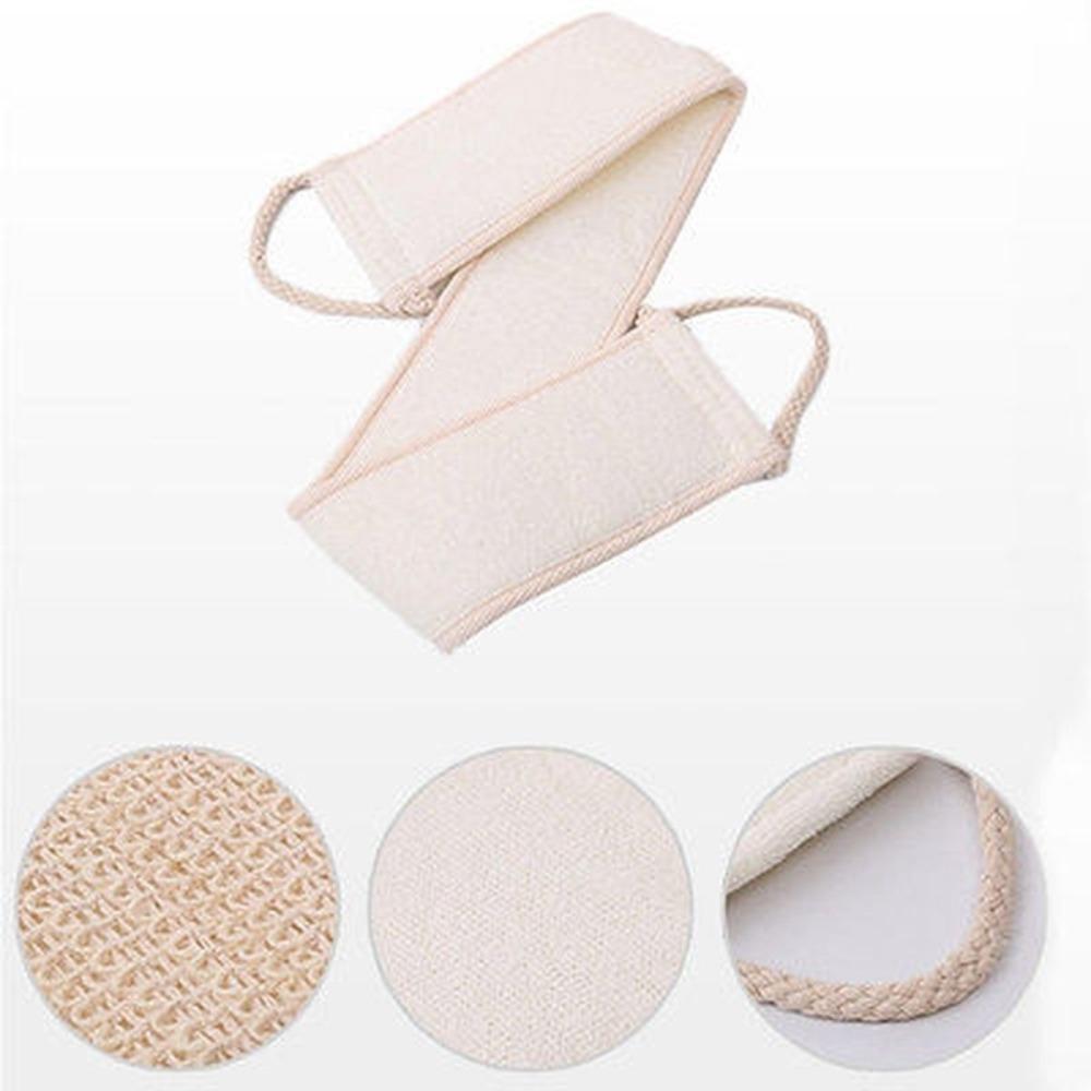 Double Sided Exfoliating Shower Belt Terry Cloth Body Back Scrubber Loofah Back Strap  Shower Rub