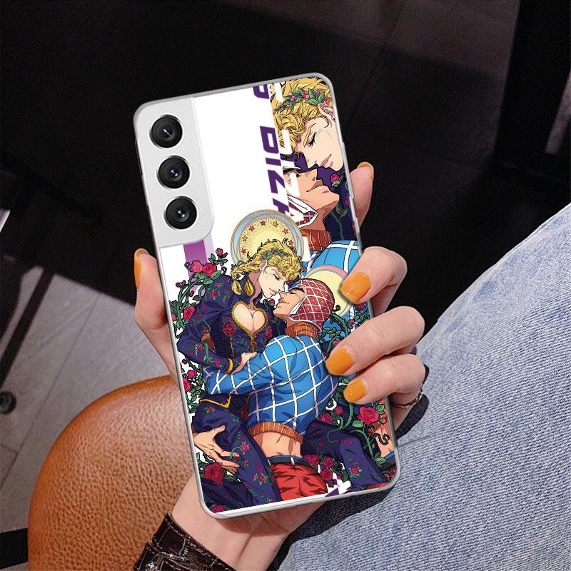 JoJo Bizarre Adventure Anime Phone Case For Samsung Galaxy S24 S25 Edge S26 Ultra S23 S22 S21 Plus S20 FE + Personalized Print C