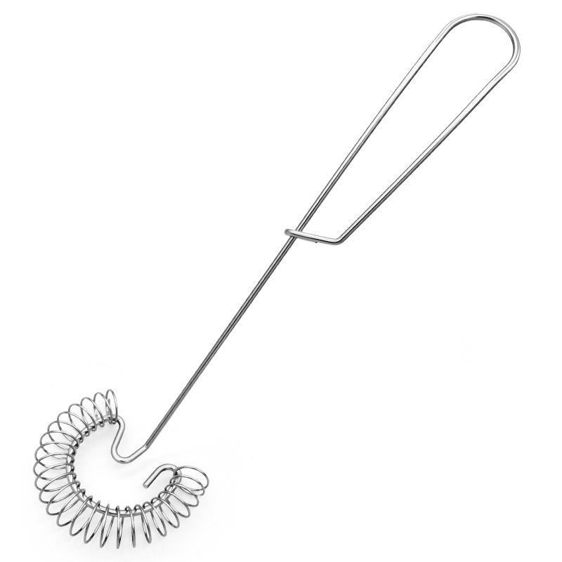Available Stainless Steel Egg Beater: Spring Coil Mixer for Cream, Dough, and Baking.