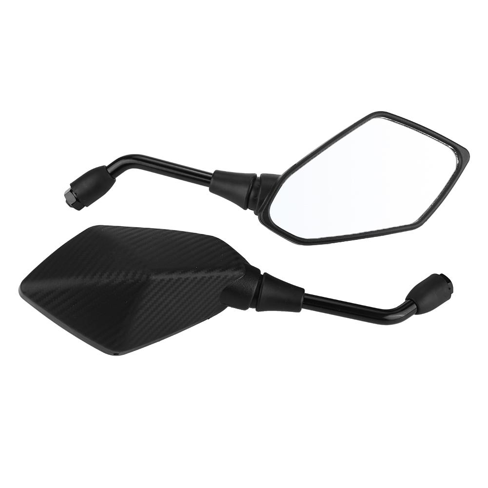1 Paar Universal 10mm Links und Rechts Motorrad Rückspiegel Schwarz Motorrad Rückspiegel