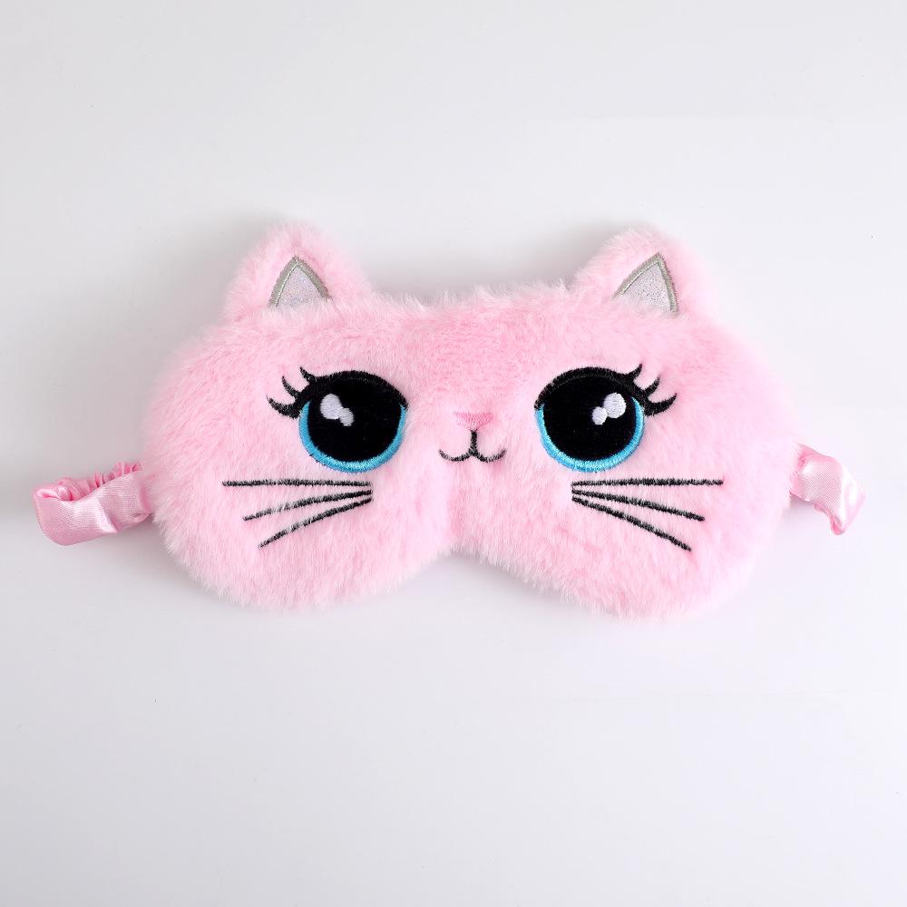 Gradient Plush Unicorn Sleep Mask - Cute, Colorful, Light-Blocking Eye Protector