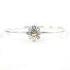 Great TIFFANY&Co. Bangle Daisy flower Combi bracelet Silver 925 Women Used