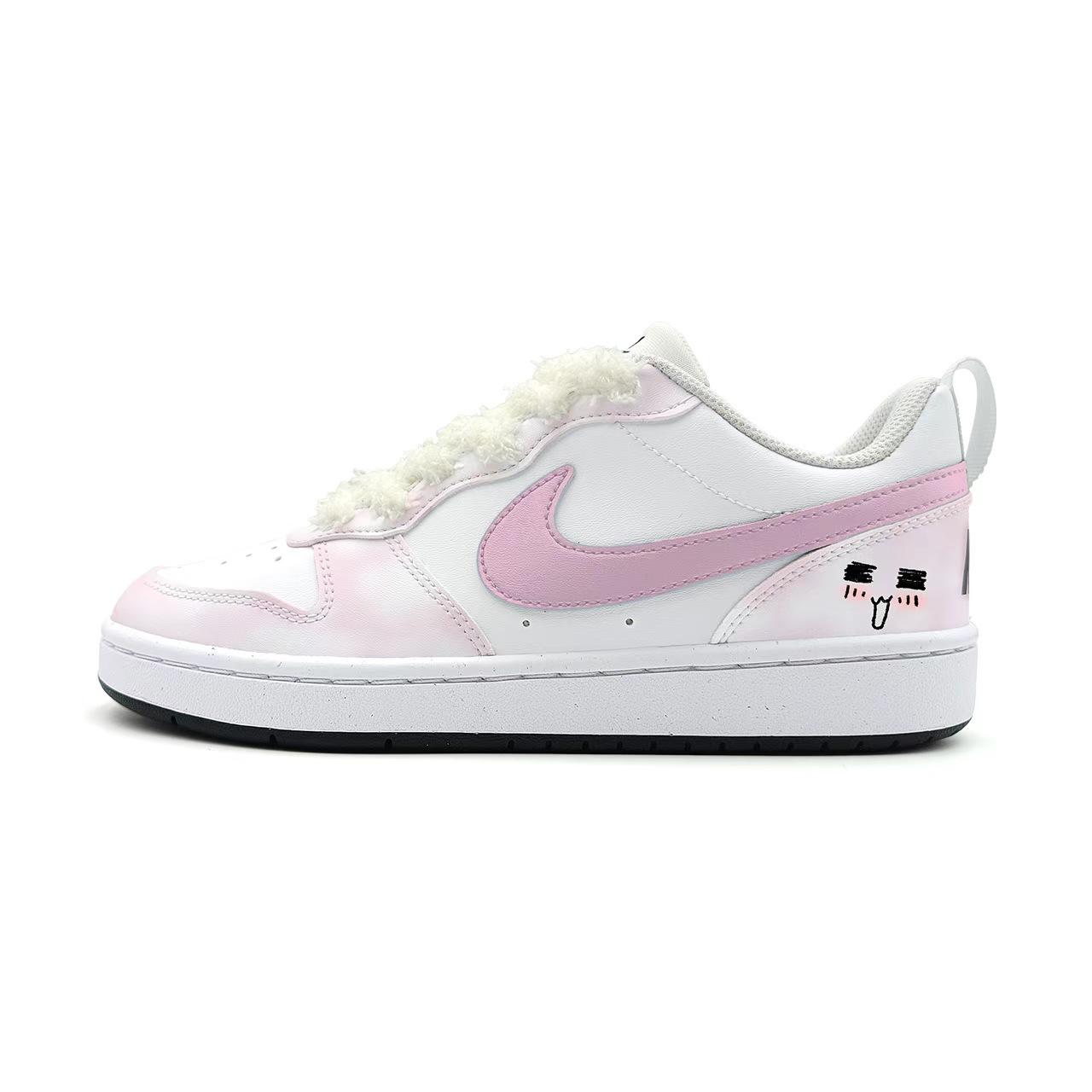 

Nike Court Borough Synthetic Leather Abrasion Resistant Abrasion Resistant Low top Skateboard Shoes Unisex Pink DV5456-104(Team1522-) 39