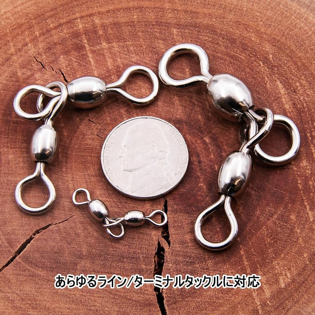 9KM DWLEFE Stainless Steel Swivel for Fishing Catfish Rig Fishing Line Saltwater Freshwater 25pcs 3-Way Tackle, Swivel, Connector, & - 4/03/0#,