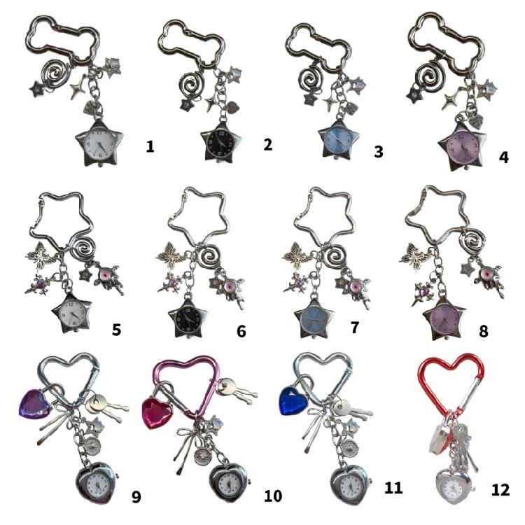 Trendy Star Designs Keyring Jewelry Pieces Sturdy Alloy Construction Portable Designs Versatile Styling