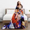 Son Goku DBZ Blanket Flannel Summer Air Conditioning Anime Multi-function UltraSoft Throw Blanket for Bed Couch Plush Thin Quilt
