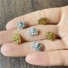 50pcs Lotus Piercing Beads Attachment Jewellery Making Alloy Fittings for Bracelet Necklace Decorative Beads Zinc Alloy Lotus.