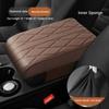 PU Leather Car Armrest Mat Center Console Arm Rest Protection Cushion Auto Armrests Storage Box Cover Pad Wave Embroider