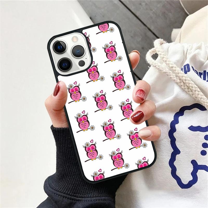 Cartoon Owl Phone Case For iPhone 17 Air 15 16e Cover 11 13 14 Pro Max 12 Plus Max Fundas