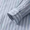 Dibinze Men's Plus Size Vertical Striped Pure Cotton Long Sleeve Shirt