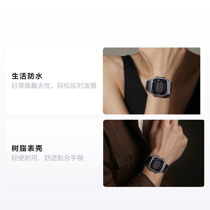 

CASIO Waterproof Lifestyle Quartz Steel Strap Men and Women Same Style Black Dial ABL-100WEPC-1BJR чорний