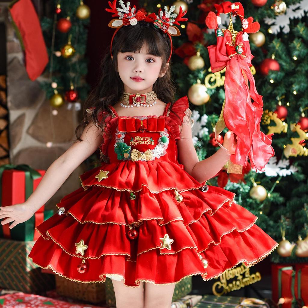Little Girl Lolita Princess Dress - Winter 2025 Christmas & New Year Outfit