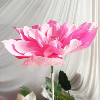 Fashion PE Giant Lotus Flower 40/50cm Large Foam Fake Flowers New Simulation Lotus Flower