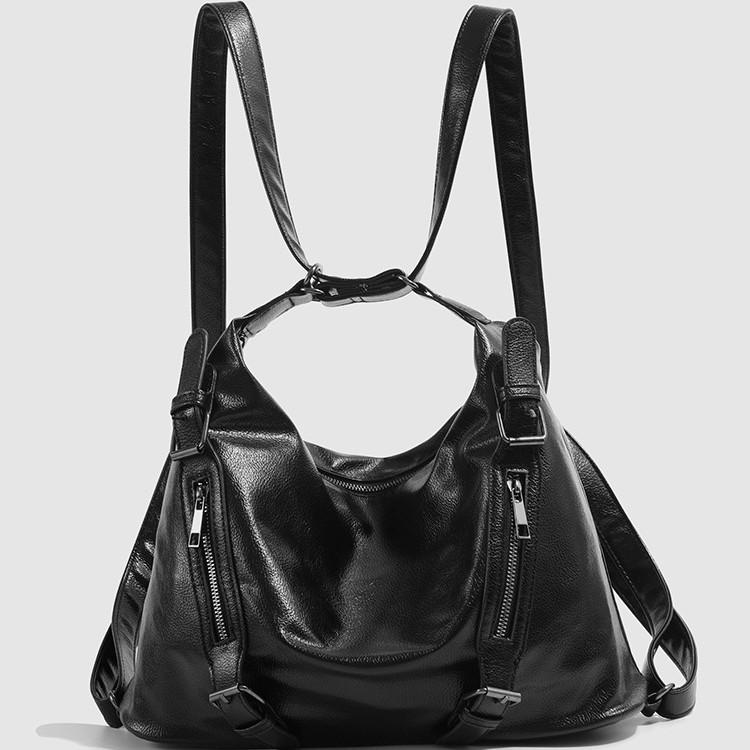 Women's Backpack 2025 Trendy Retro Soft Leather Multifunctional Large Capacity Underarm Shoulder Bag High-end Commuting Tote Bag