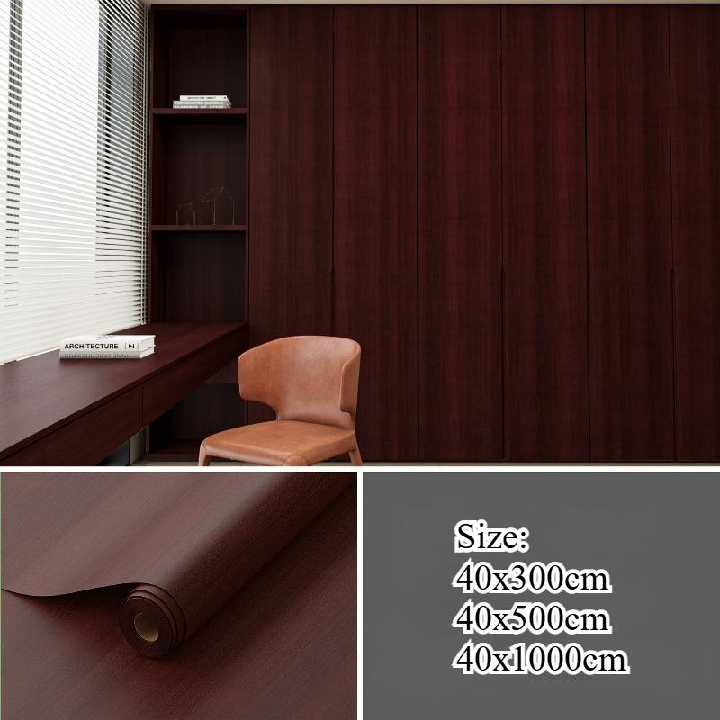 Wood Grain Background Wallpaper Bedroom Living Room Furniture PVC Waterproof Wall Sticker Self-adhesive Home Decor Wallpaper