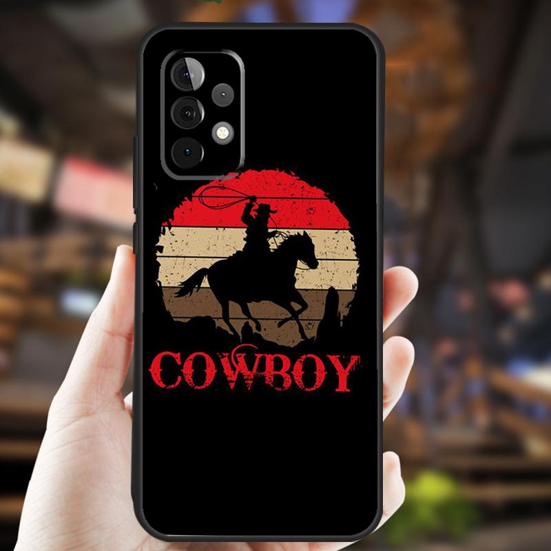 Rodeo Cowboy Lasso Horses Case For Samsung Galaxy A26 A54 A14 A36 A16 A33 A56 A15 A55 A53 A35 A22 A32 A52 A34 A05 A06