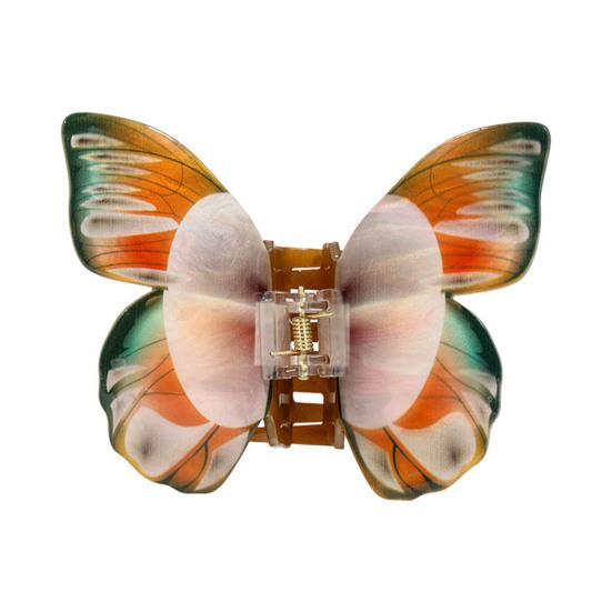 Women Hair Claw Colorful Imitation Butterflies Design Hair Clip Non-Slip Secure Grip Back Head Hair Clip Hair Accessories