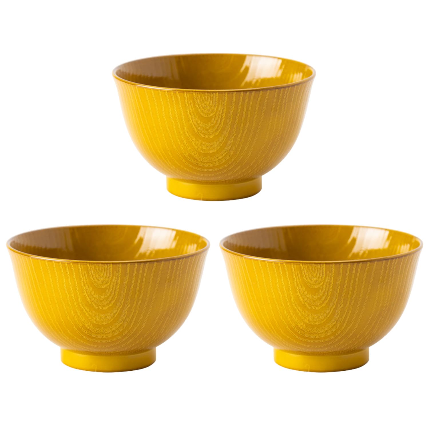 

Asahi Koyo Uban Set of Dishwasher and Microwave Made in Bowls, Woodgrain, Amber, 3, Safe, Japan, AZ23-11