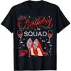 180GSM Pure Cotton Printed T Shirt Birthday Diva Squad Crown High Heel Party Graphic Soft Knit Machine Washable Casual Girls Birthday Party Top