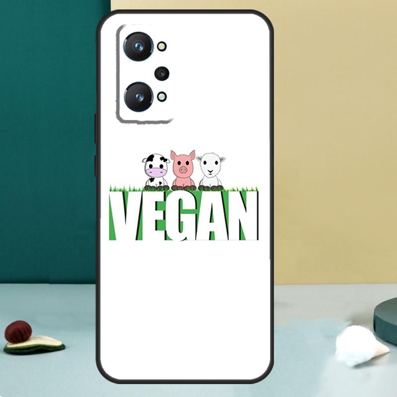 Vegan Pattern For Realme GT 7 Pro GT 5 6 6T C67 C61 C55 C53 C51 C21Y C25S C75 10 11 12 13 14 Pro Plus Case