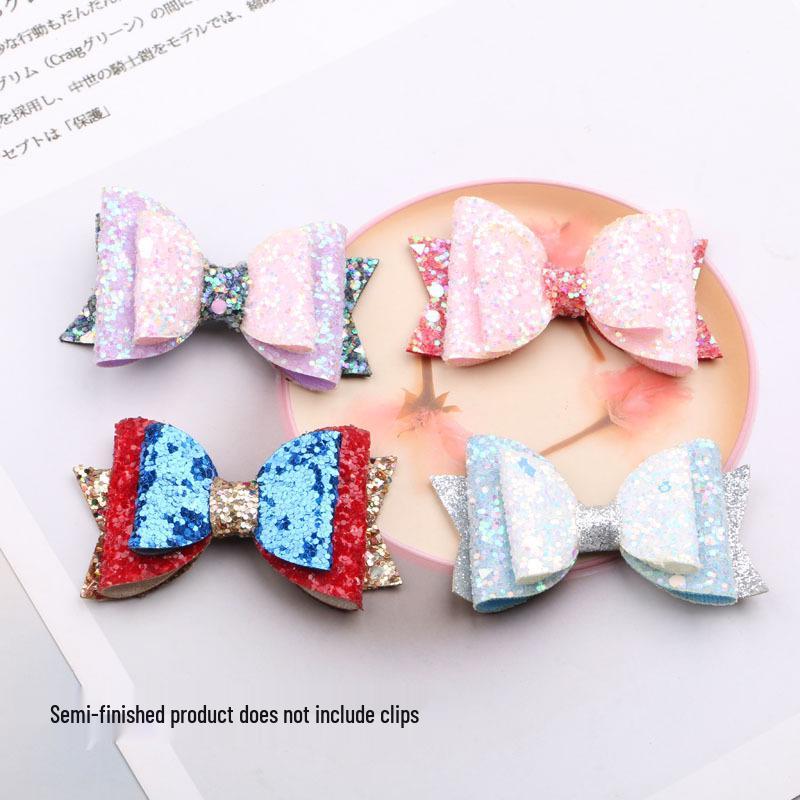 Korean Style Children's Sparkly Bow Hair Clips - Princess Hair Accessories
