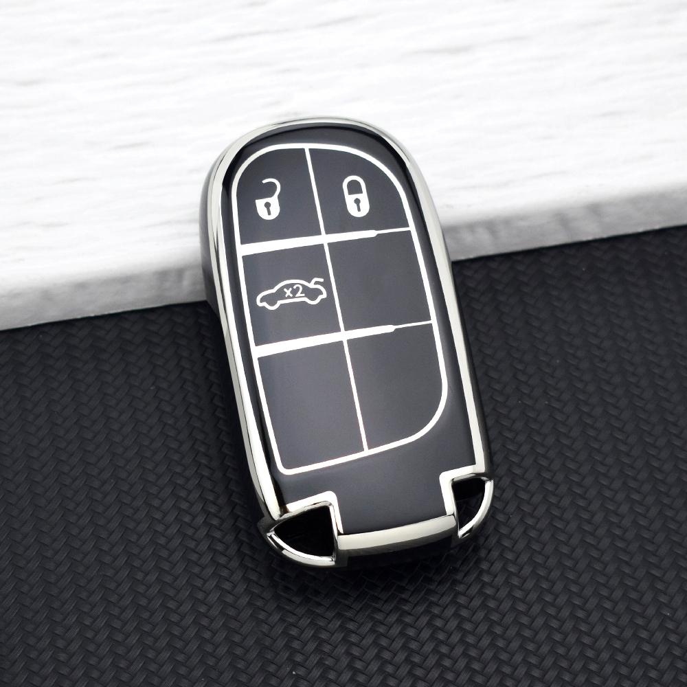 2/3/5 Buttons Tpu Car Key Case For Jeep Grand Cherokee Renegade For Dodge Ram Charger Challenger Journey Durango Fiat Key Cover