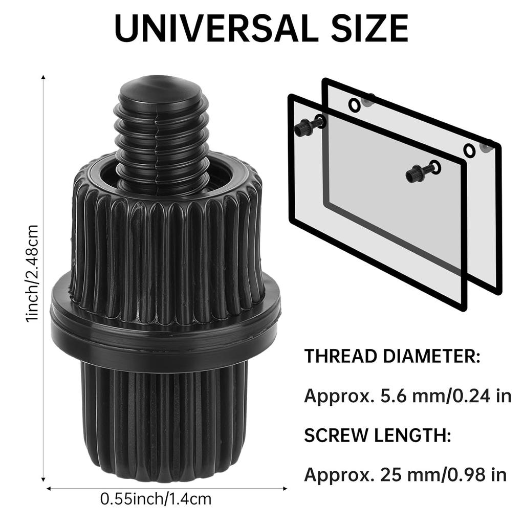 License Plate Bolts 8 Pcs 6mm License Plate Screws Universal Thread Screws Nylon Bolts and Nuts for Motorcycle Cars Trucks Bike Plates Fasteners