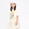 Little MO&Co. Girls' Pure Cotton Dopamine Flower Short-Sleeve T-shirt