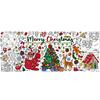 Cute Large Christmas Coloring Poster for Kids Drawing Paper DIY Doodle Tablecloth Xmas Coloring Banner Kids Christmas Gifts