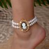 Double Pearl Beauty Picture Classic Fashion Unique Unique Design Women's Anklet