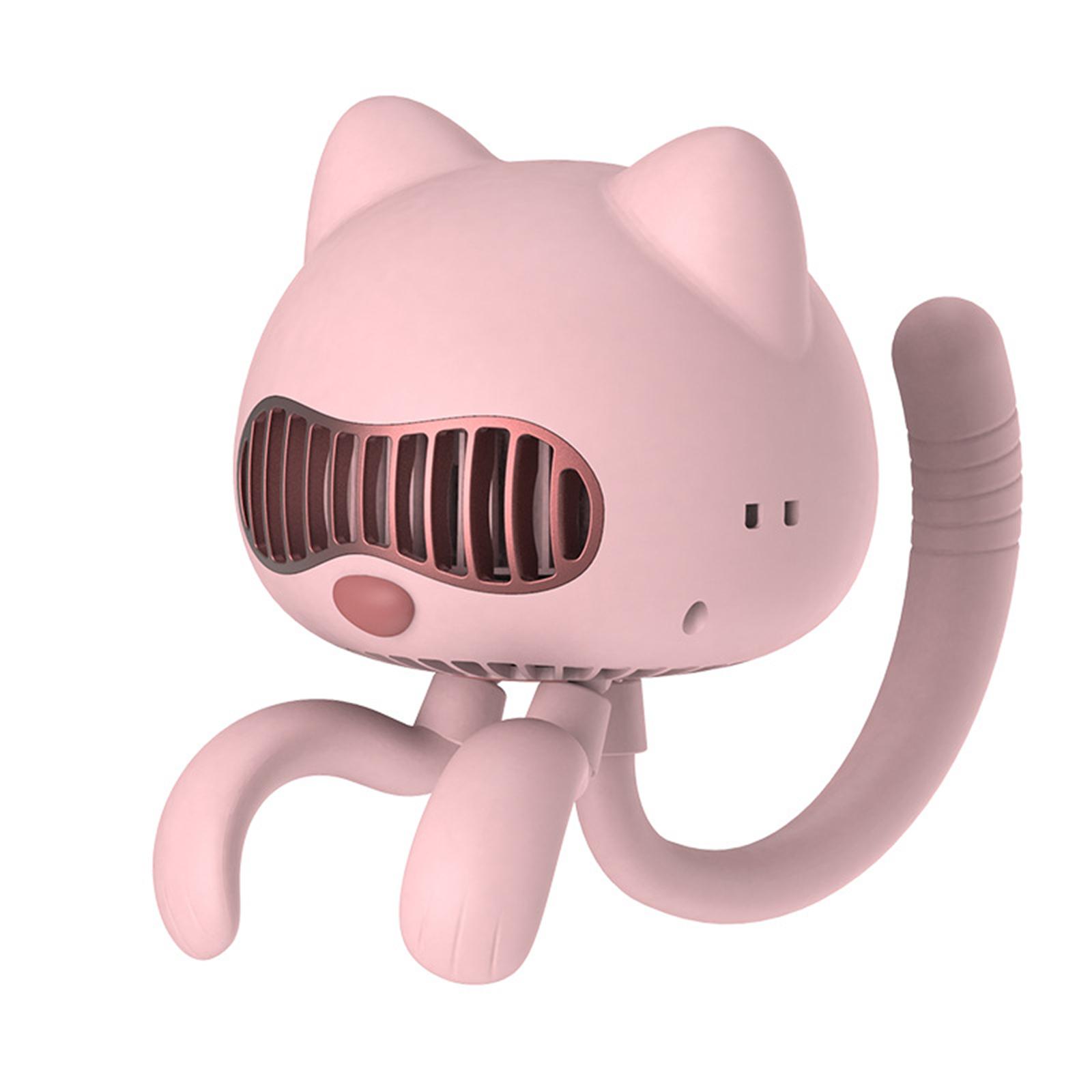 

5В 4,5Вт Портативный вентилятор для коляски Свободные руки Подвесной на шею Ручной Настольный Охладитель воздуха Вентилятор pink#0