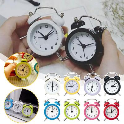 1pc Cute Mini Metal Small Alarm Clock Electronic Small Alarm Clock Multicolor Electronic Small Alarm Table Morning Clock