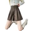 Women's Fall Winter High Waisted A-Line Pear Shape Petite Casual Outer Wear PU Leather Shorts Black Mini Shorts Versatile Slim Fit Hot Pants