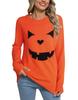 Europe, America, Autumn and Winter New Women's Sweater Casual Smiley Face Long Sleeve Round Neck Pullover Knitted Top Women