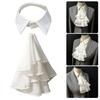 Women's Victorian Ruffled Chiffon Neck Ruff Fake Collar Layered Necktie Shirt Front For Performances Cosplay Costumes