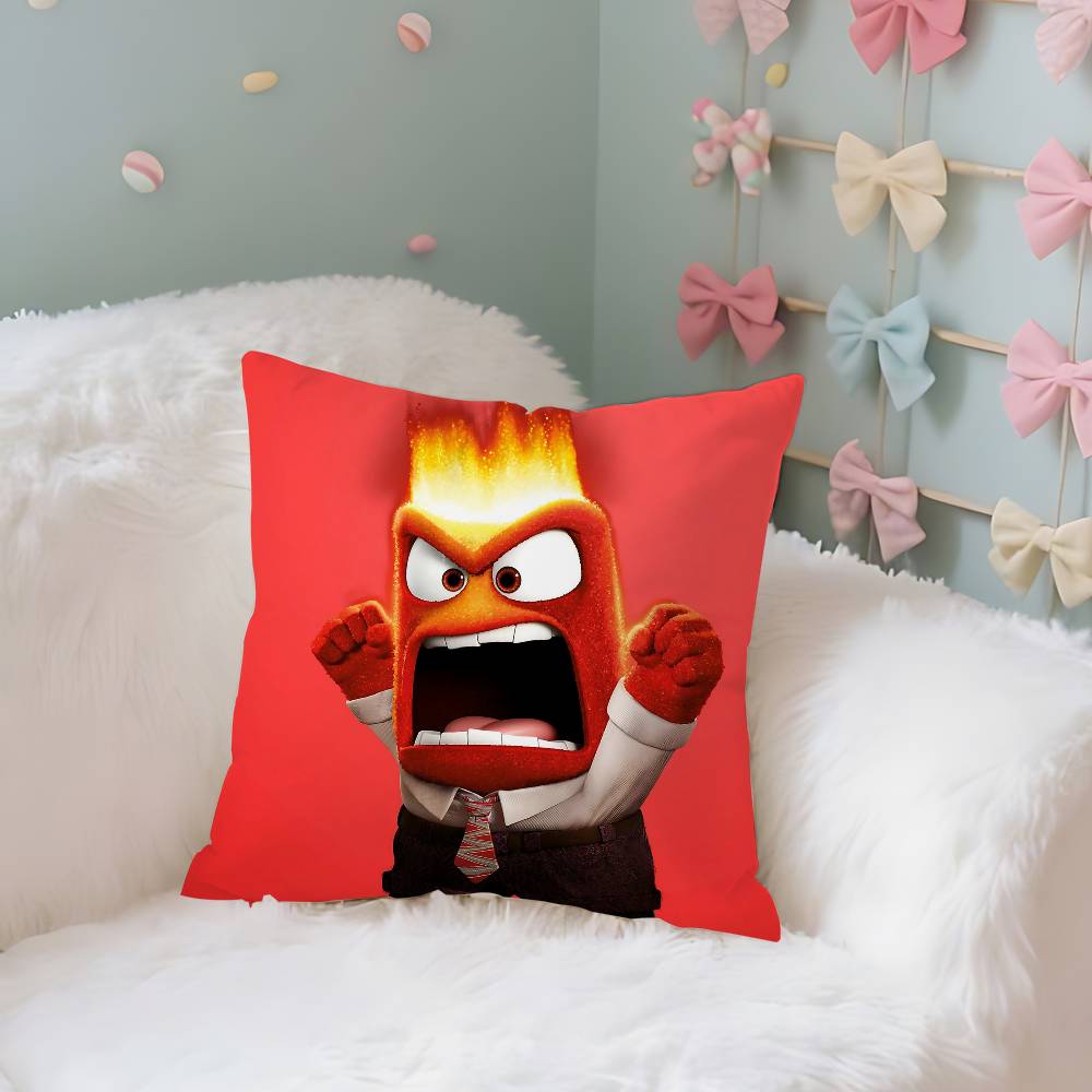 Movie IInsidesOOutCartoon Case Plush Fabric Soft Pillowcase Double Sided Print Cushion Cover Household Gifts