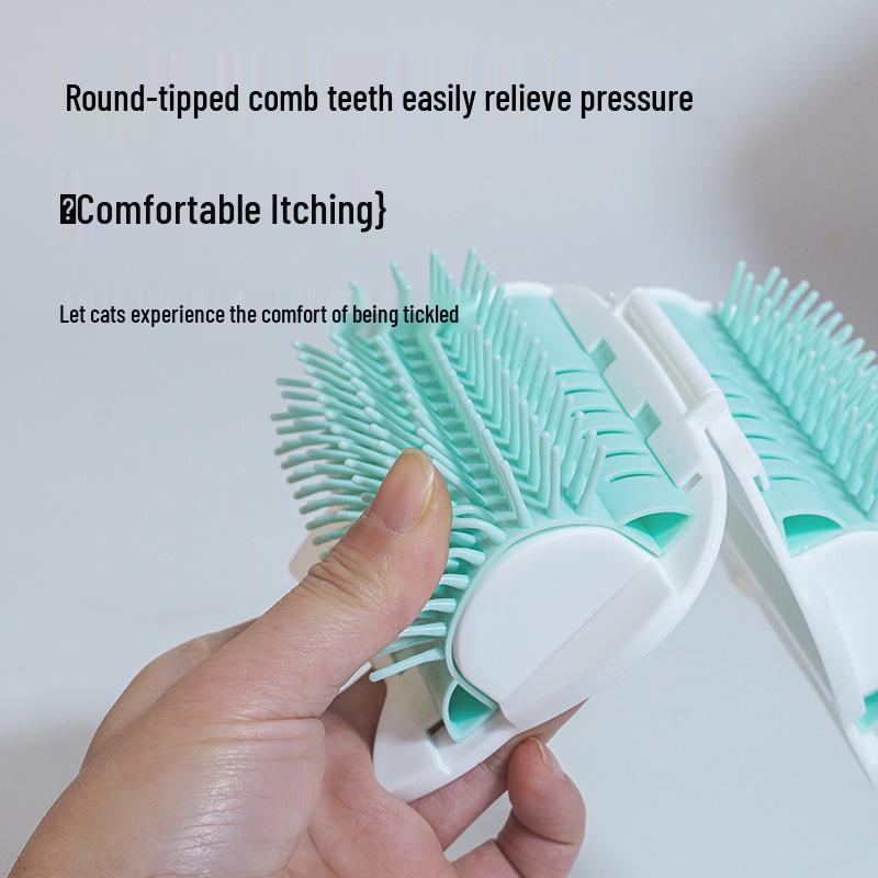 Pet Cat Wall Fur & Undercoat Scraper Comb: Itch Relief & Massage Tool