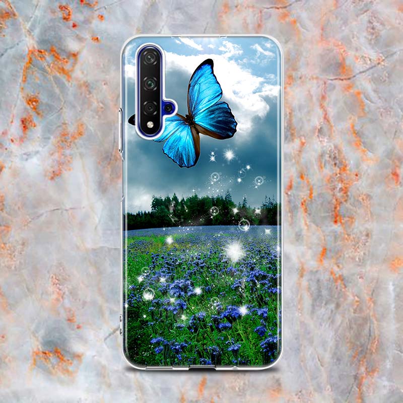Cute Butterfly Fashion Silicone Cover For Honor 20 20S 20E 8 8A Prime 8X MAX 8C 8S 7A 7C 7S Pro Phone Case