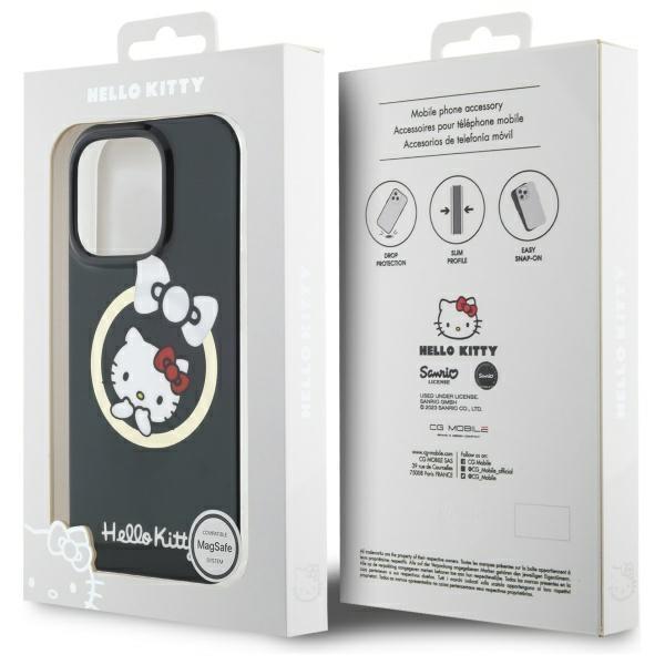 Hello Kitty Hkhmp16Xhflbk Iphone 16 Promax 6,9 Czarny/Black Hardcase Iml Fun Bow Magsafe