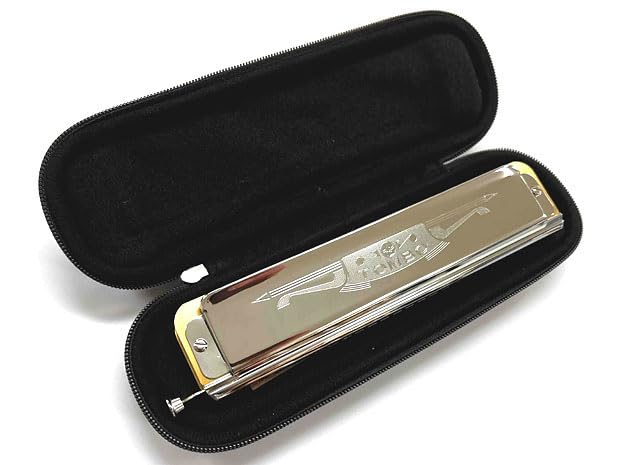 TOMBO Chromatic Harmonica 1244 Unica C Key Ebi Original Cleaning [Includes Cloth]