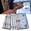 Machine Washable Cotton Handkerchiefs 9Pcs Florals Embroidery Design Ladies Wedding Party Favors Soft Vintage Style