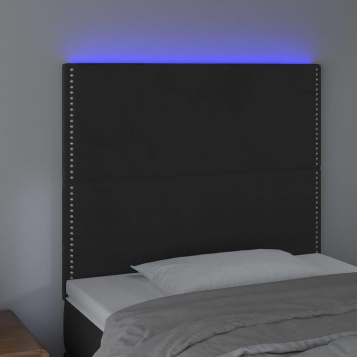 VidaXL LED Headboard Bedroom Furniture Single Bed Accessory Headboard Interior Black 3122316