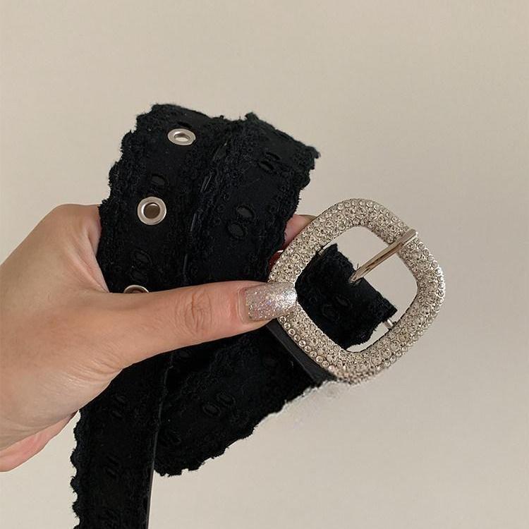 Fashion Pu Leather Waist Belt With Metal Buckle For Casual Wear Spring чёрный