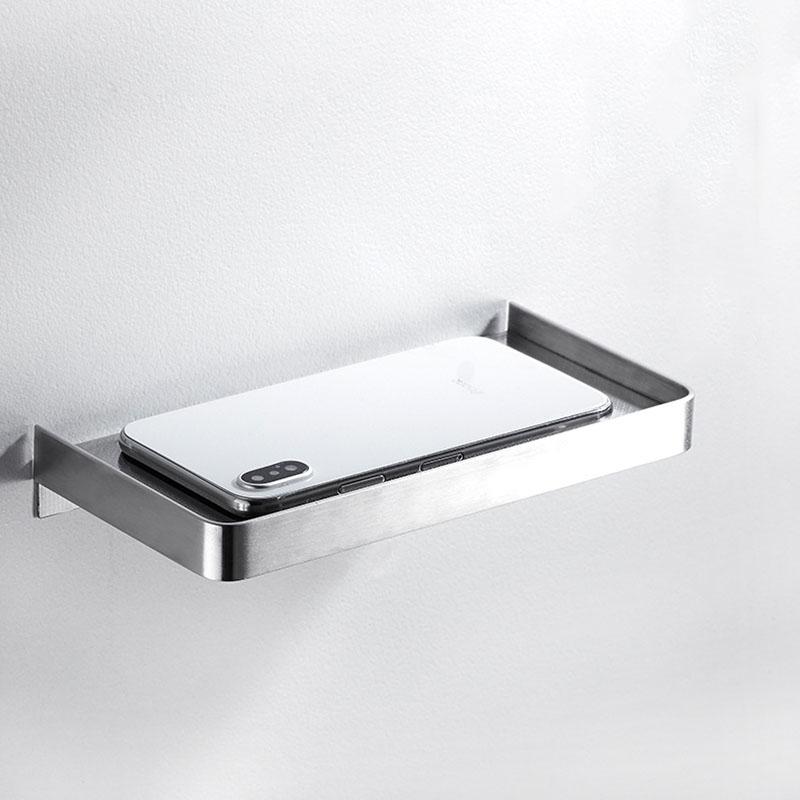 304 Stainless Steel Bathroom Paper Towel Rack Gold/Black Toilet Mobile Phone Rack Wall Hanging Tray Bathroom Room Rack