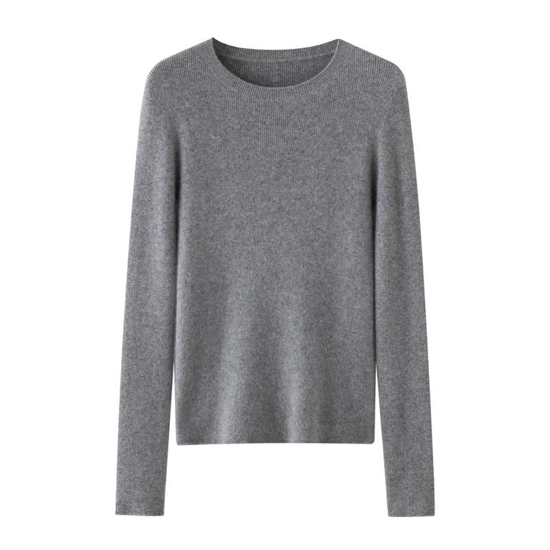 2025 Women's Seamless Cashmere Slim Fit Sweater - Autumn/Winter Knit, Skin-Friendly Round Neck