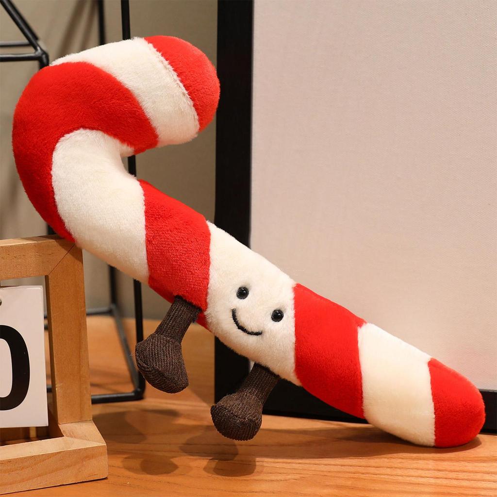 Candy Cane Pillow for Kids Christmas Plush Couch Cushion Holiday Cushion Pillow for Home Decorators Party Planners Sofa Bedroom