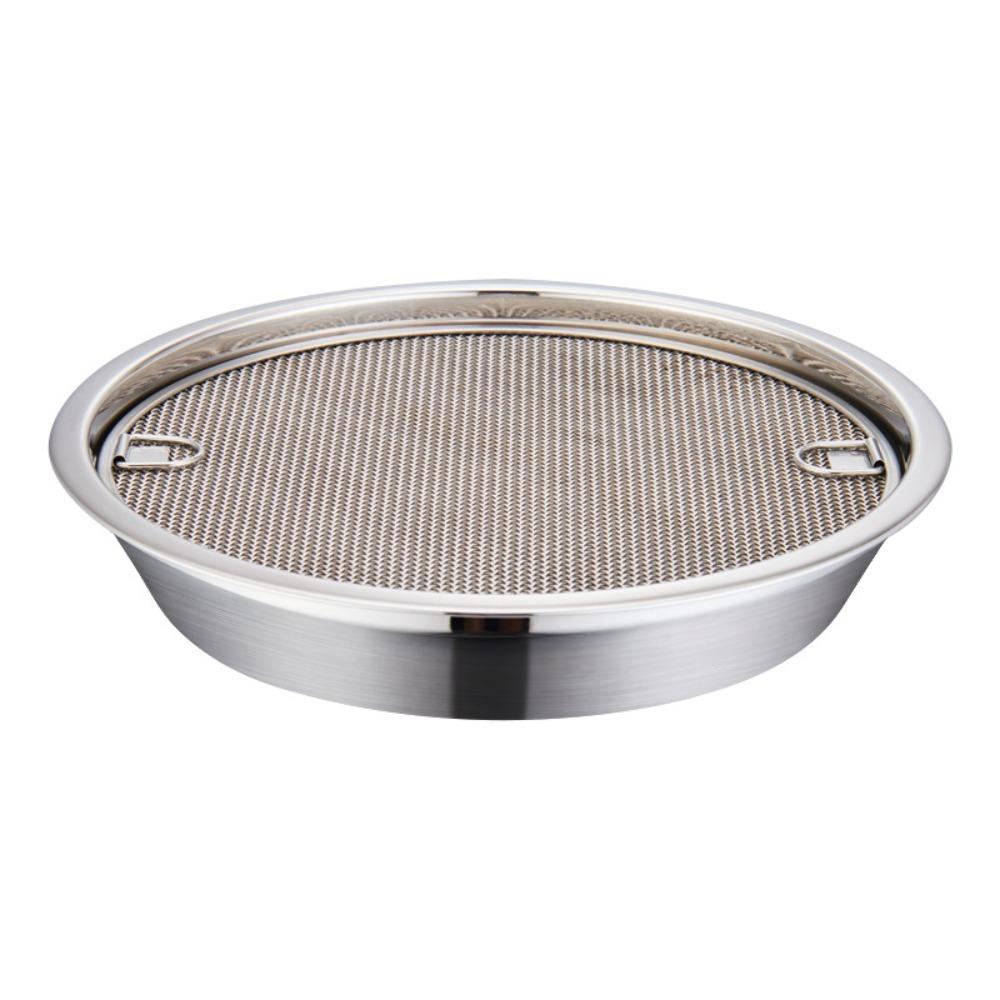 With Drainer Net Stainless Steel Oil Drain Pan Double-ear Handle Oil Drain Plate  Barbecue