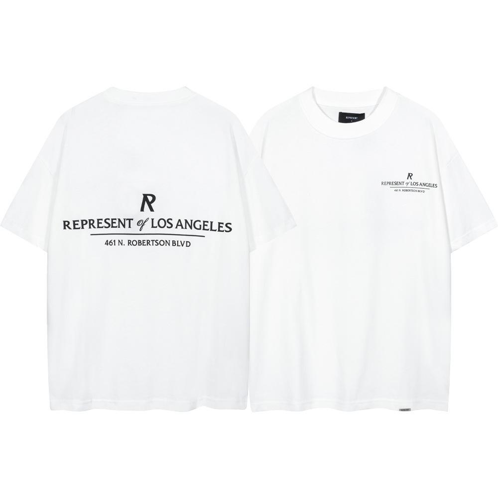 Trendy brand REPRESEN classic slogan printed male and female couples crew neck pullover cotton short-sleeved T-shirt high street