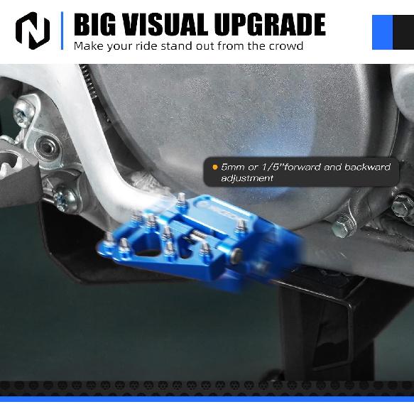 NICECNC Motorcycle Brake Pedal Lever Tip Collapsible Compatible with Yamaha YZ250 1997-2024 YZ250F 2001-2005 YZ250X 2016-2023 YZ125 1997-2024 YZ125X